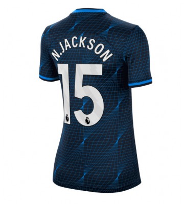 Chelsea Nicolas Jackson #15 Udebanetrøje Dame 2023-24 Kort ærmer